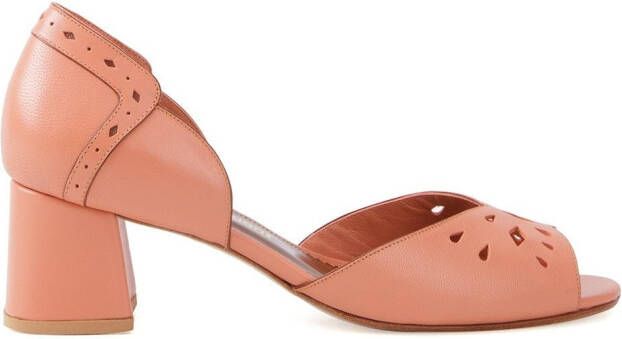 Sarah Chofakian chunky heel pumps Yellow