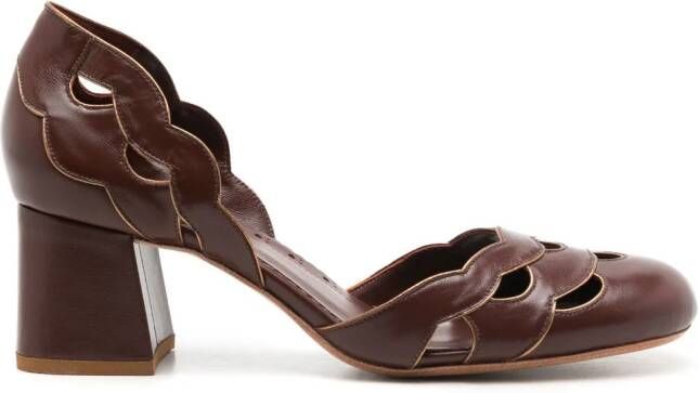 Sarah Chofakian Circus 40mm round-toe pumps Brown