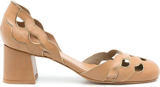 Sarah Chofakian Circus leather pumps Brown