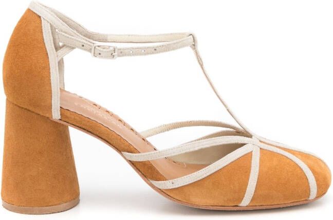 Sarah Chofakian 75mm Clementine pumps Brown