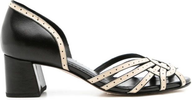 Sarah Chofakian Cordelia 50mm peep-toe pumps Black