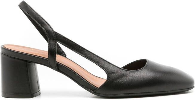 Sarah Chofakian Coucou Duo 65mm leather pumps Black