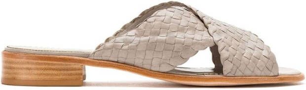 Sarah Chofakian crossover strap sandals Grey