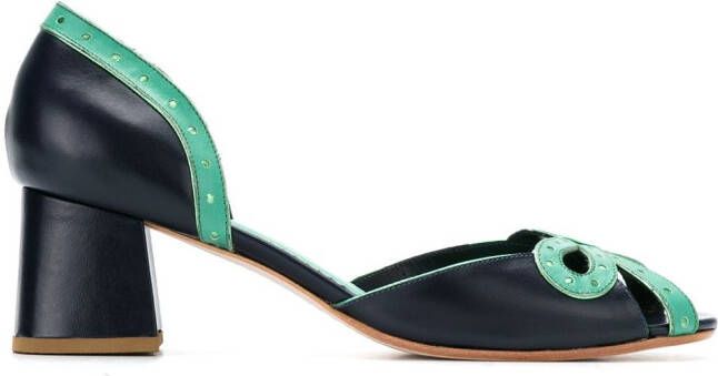 Sarah Chofakian cut out pumps Blue