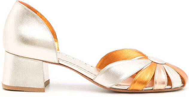 Sarah Chofakian D'orsay Marjorie pumps Metallic