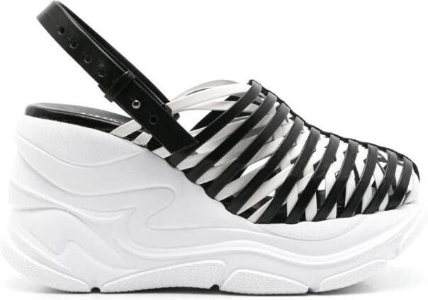 Sarah Chofakian Drian wedge-heel sandals Black