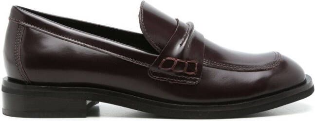 Sarah Chofakian Eliza leather loafers Brown
