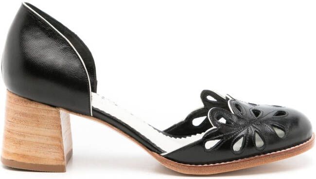 Sarah Chofakian Epoque 60mm perforated pumps Black