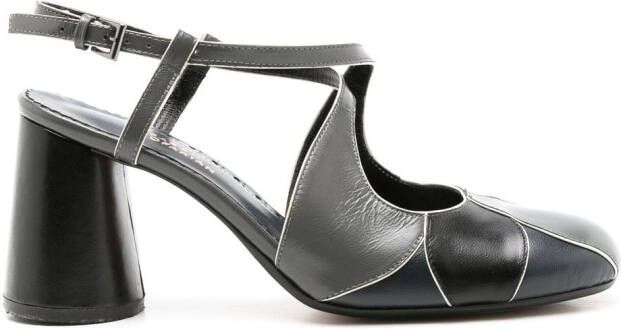 Sarah Chofakian Ethel 65mm crossover-strap pumps Grey