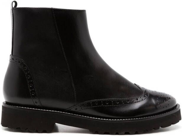 Sarah Chofakian Express brogue ankle-boots Black