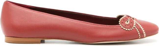 Sarah Chofakian Femelle leather ballerinas Red