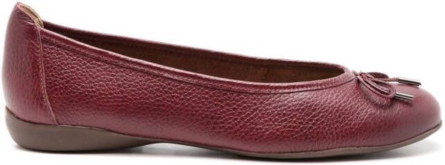 Sarah Chofakian France pebbled ballerina shoes Red