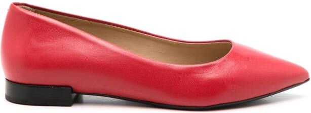 Sarah Chofakian Francesca pointed-toe ballerina shoes Red