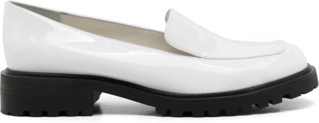 Sarah Chofakian Jockey leather loafers White