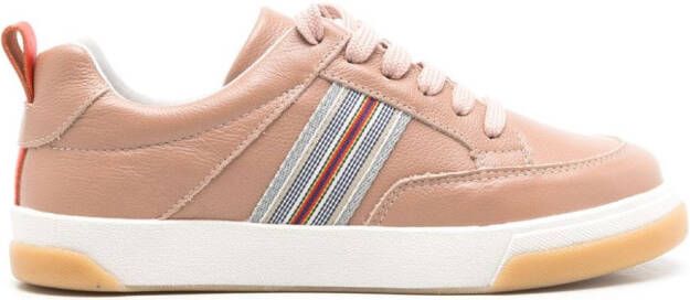 Sarah Chofakian Lady Bird stripe-detail sneakers Neutrals