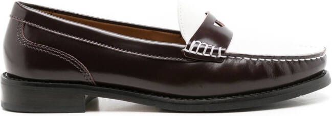 Sarah Chofakian Laine leather loafers Brown