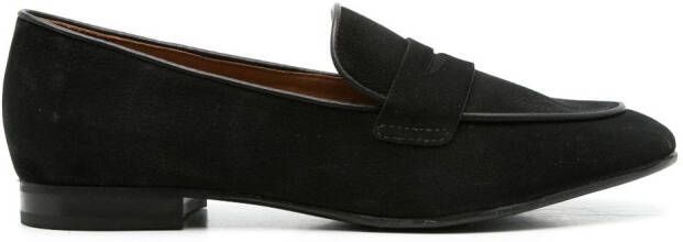 Sarah Chofakian Lauren penny-slot leather loafers Black