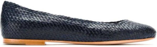 Sarah Chofakian leather ballerina shoes Blue