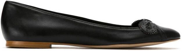Sarah Chofakian leather ballerinas Black