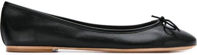 Sarah Chofakian leather ballerinas Black