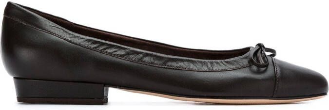 Sarah Chofakian leather ballerinas Black