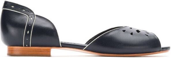 Sarah Chofakian leather ballerinas Blue