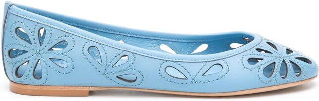 Sarah Chofakian leather ballerinas Blue