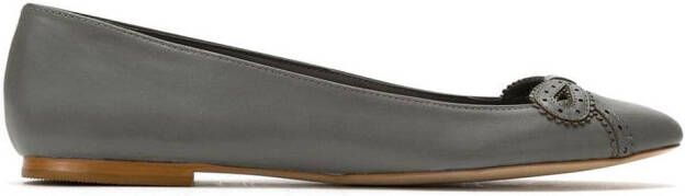 Sarah Chofakian leather ballerinas Grey