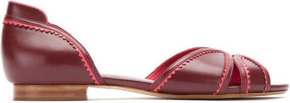 Sarah Chofakian leather ballerinas Red