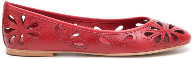 Sarah Chofakian leather ballerinas Red