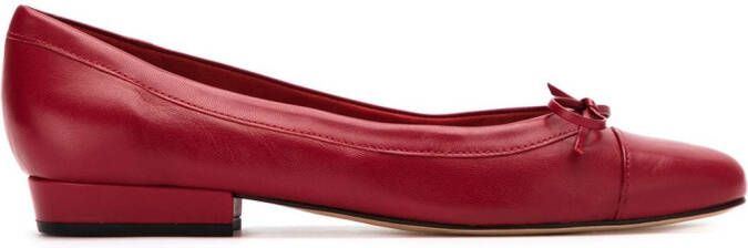 Sarah Chofakian leather ballerinas Red