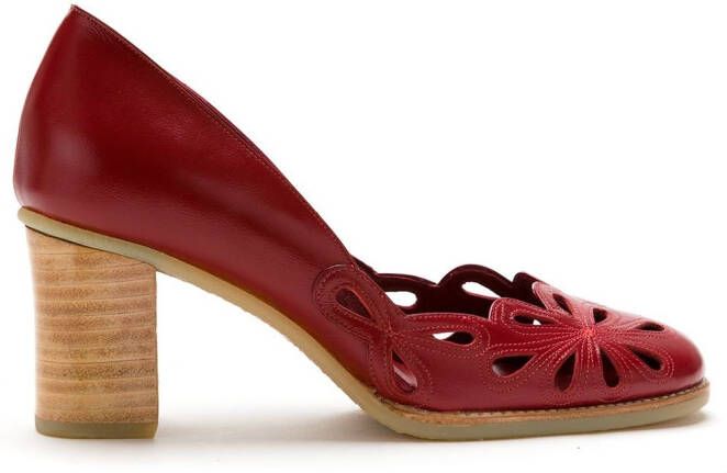 Sarah Chofakian leather Belle Epoque scarpin Red