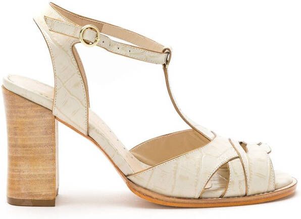 Sarah Chofakian leather Chemisier sandals Neutrals