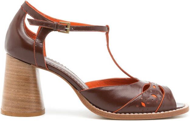 Sarah Chofakian leather Manchester sandals Brown