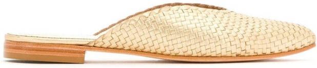 Sarah Chofakian leather mules Metallic