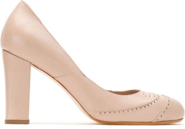Sarah Chofakian leather panelled pumps Neutrals