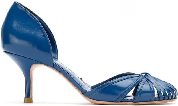 Sarah Chofakian leather pumps Blue