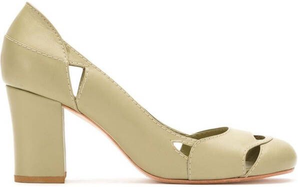Sarah Chofakian leather pumps Green
