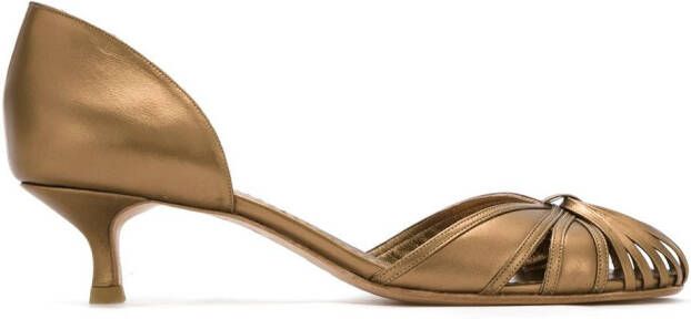 Sarah Chofakian leather pumps Metallic