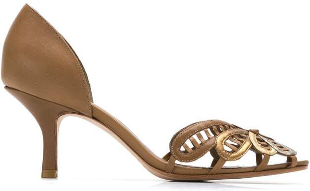 Sarah Chofakian leather sandals Metallic