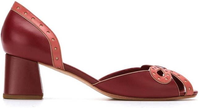 Sarah Chofakian leather pumps Red
