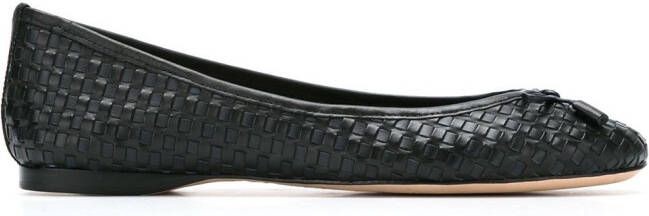 Sarah Chofakian leather woven ballerinas Blue