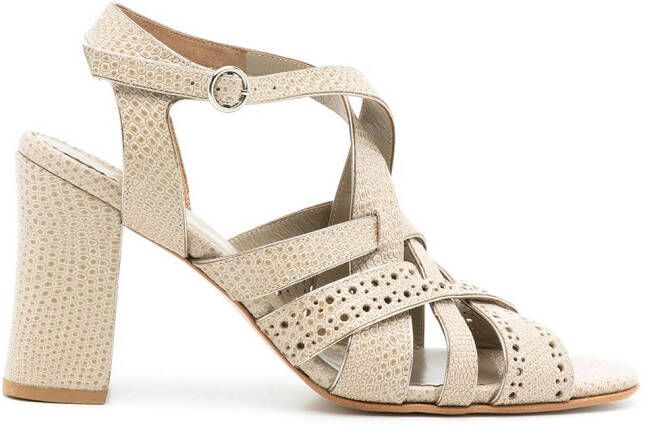 Sarah Chofakian leather York sandals Neutrals