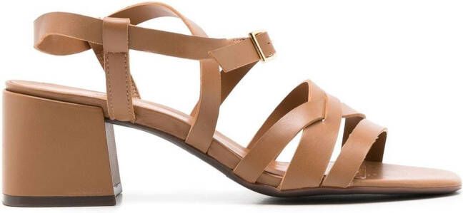 Sarah Chofakian Lygia 65mm strappy sandals Brown