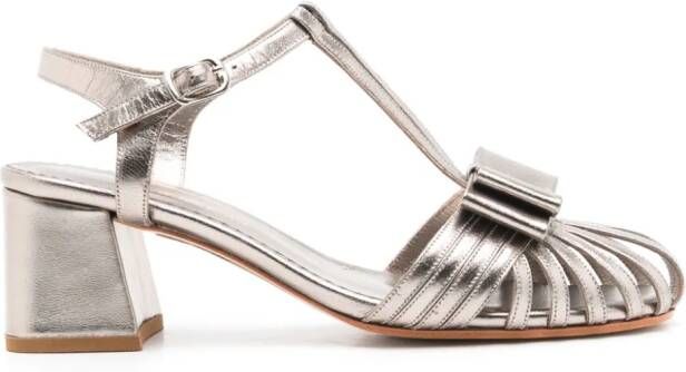 Sarah Chofakian Marly 45mm leather sandals Silver
