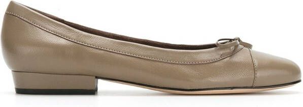 Sarah Chofakian Martina leather ballerina shoes Neutrals