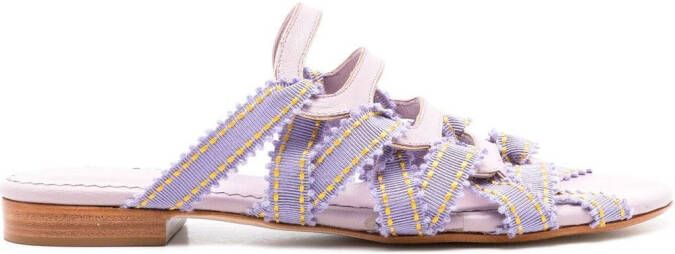 Sarah Chofakian Mia slip-on sandals Purple