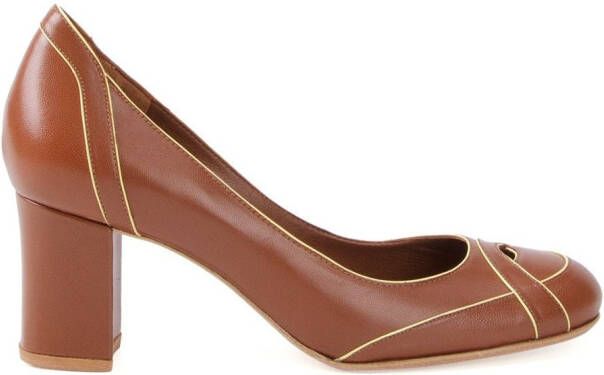Sarah Chofakian mid-heel pumps Brown