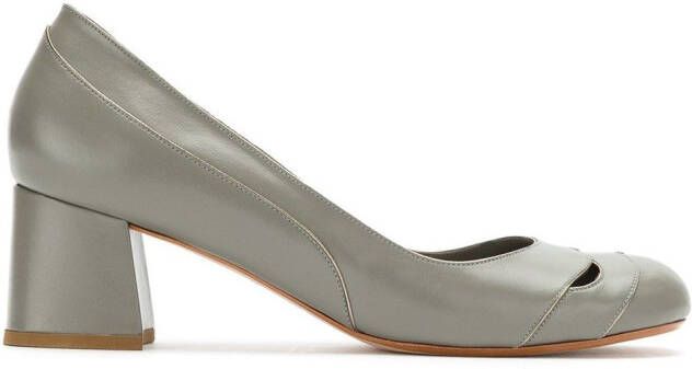Sarah Chofakian mid-heel pumps Grey