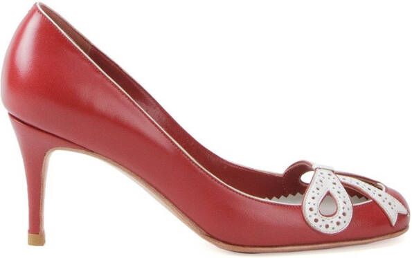 Sarah Chofakian mid-heel pumps Red